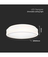42W LED Designer Deckenleuchte - Rund, weiß, dimmbar, 4000K, 360 Grad Abstrahlwinkel