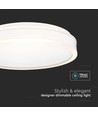 42W LED Designer Deckenleuchte - Rund, weiß, dimmbar, 4000K, 360 Grad Abstrahlwinkel