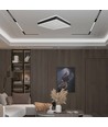 38W LED Designer Deckenleuchte - 4000K, 4000lm, IP20, schwarz/weiß, quadratisch/rund
