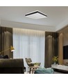 38W LED Designer Deckenleuchte - 4000K, 4000lm, IP20, schwarz/weiß, quadratisch/rund