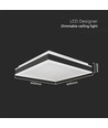 38W LED Designer Deckenleuchte - 4000K, 4000lm, IP20, schwarz/weiß, quadratisch/rund