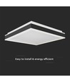 38W LED Designer Deckenleuchte - 4000K, 4000lm, IP20, schwarz/weiß, quadratisch/rund