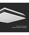 38W LED Designer Deckenleuchte - 4000K, 4000lm, IP20, schwarz/weiß, quadratisch/rund