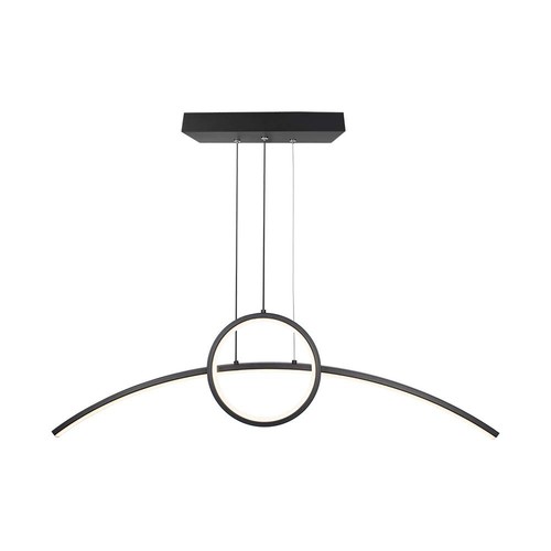 36W LED Designer Pendelleuchte - Schwarz, 3200lm, 4000K, 360 Grad Abstrahlwinkel