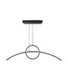 36W LED Designer Pendelleuchte - Schwarz, 3200lm, 4000K, 360 Grad Abstrahlwinkel