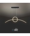 36W LED Designer Pendelleuchte - Schwarz, 3200lm, 4000K, 360 Grad Abstrahlwinkel
