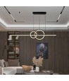 17W LED Pendelleuchte, schwarz Design - 1500lm, 4000K, Ø91,5cm, IP20, integrierte LED