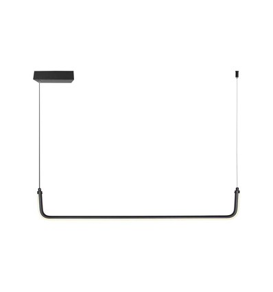 12W U-förmige LED Pendelleuchte - 4000K, schwarz, 1200lm, 360 Grad Licht, 90,5 x 14cm