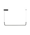 12W U-förmige LED Pendelleuchte - 4000K, schwarz, 1200lm, 360 Grad Licht, 90,5 x 14cm