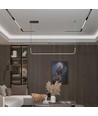 12W U-förmige LED Pendelleuchte - 4000K, schwarz, 1200lm, 360 Grad Licht, 90,5 x 14cm
