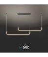 24W LED Hängeleuchte - Designer, 4000K, Schwarz