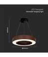 60cm 50W runde LED Pendelleuchte - 125lm/W, Corten, Triac dimmbar, 4000K, IP20