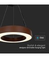 60cm 50W runde LED Pendelleuchte - 125lm/W, Corten, Triac dimmbar, 4000K, IP20
