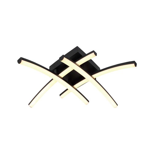 24W Designer LED Deckenleuchte - Schwarz, 3000K, Ø45cm, modernes Design, inkl. Leuchtmittel