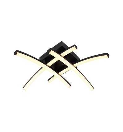 24W Designer LED Deckenleuchte - Schwarz, 3000K, Ø45cm, modernes Design, inkl. Leuchtmittel