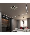 24W Designer LED Deckenleuchte - Schwarz, 3000K, Ø45cm, modernes Design, inkl. Leuchtmittel