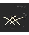24W Designer LED Deckenleuchte - Schwarz, 3000K, Ø45cm, modernes Design, inkl. Leuchtmittel