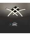 24W Designer LED Deckenleuchte - Schwarz, 3000K, Ø45cm, modernes Design, inkl. Leuchtmittel