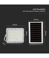 120W Solar LED Fluter mit 15W Panel - 1200lm, IP65, 4000K, inkl. Fernbedienung und 3m Kabel