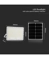 30W Solar LED Fluter mit Fernbedienung - 2600lm, IP65, 4000K, inkl. Solarpanel und Batterie