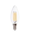 E14 5,5W LED Filament Kerze - Dimmbar, Klarglas, 110lm/W