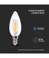 E14 5,5W LED Filament Kerze - Dimmbar, Klarglas, 110lm/W