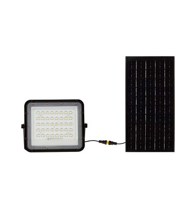 10W Solara LED Solar Fluter - 800lm, IP65, kaltweiß, inkl. Fernbedienung und Solarpanel
