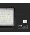 10W Solara LED Solar Fluter - 800lm, IP65, kaltweiß, inkl. Fernbedienung und Solarpanel