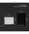 120W Solar LED Fluter mit Panel - 1200lm, IP65, inkl. Fernbedienung, schwarz, Außenbereich