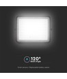 120W Solar LED Fluter mit Panel - 1200lm, IP65, inkl. Fernbedienung, schwarz, Außenbereich