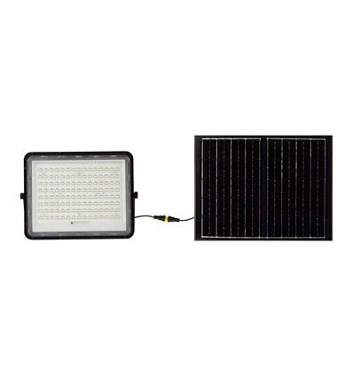 20W Solar Fluter mit Sensor und Fernbedienung - 1800lm, IP65, 6400K, schwarzes Gehäuse