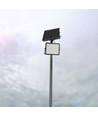20W Solar Fluter mit Sensor und Fernbedienung - 1800lm, IP65, 6400K, schwarzes Gehäuse