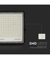 30W LED Solar Strahler, 6400K - 2600lm, IP65, inkl. Solarpanel und Fernbedienung, Aluminium