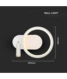 14W LED Lampenschirm - Metall, L250xB100xH180mm, 4000K, Weiß, Gehäuse