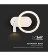 14W LED Lampenschirm - Metall, L250xB100xH180mm, 4000K, Weiß, Gehäuse