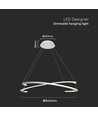 48W LED Designer Pendelleuchte, weiß - Triac dimmbar, 800x1200mm, 4000K, IP20