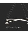 48W LED Designer Pendelleuchte, weiß - Triac dimmbar, 800x1200mm, 4000K, IP20
