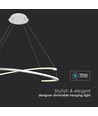 48W LED Designer Pendelleuchte, weiß - Triac dimmbar, 800x1200mm, 4000K, IP20