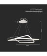 48W LED Metall-Deckenleuchte - 600x600xH1200mm, 4000K, weiß, TRIAC dimmbar