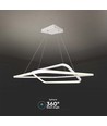 48W LED Metall-Deckenleuchte - 600x600xH1200mm, 4000K, weiß, TRIAC dimmbar