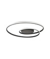 48W LED Designer Deckenleuchte - 5150lm, Triac dimmbar, Ø60cm, schwarz, 3000K