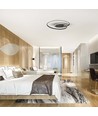 48W LED Designer Deckenleuchte - 5150lm, Triac dimmbar, Ø60cm, schwarz, 3000K