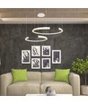 48W LED Designer Pendelleuchte - Weiß, 4000K, Triac dimmbar, zwei Halbmonde