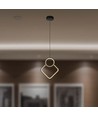 12W LED Pendelleuchte, weißes Rauten-Design - 105lm/W, 28x180cm, moderner Kronleuchter
