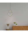 12W LED Pendelleuchte, weißes Rauten-Design - 105lm/W, 28x180cm, moderner Kronleuchter