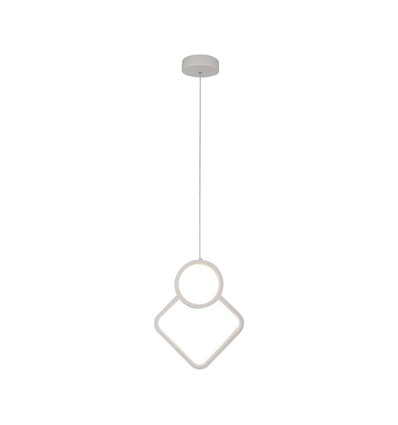 12W weiße Pendelleuchte - 28x180cm, 3000K, modernes Rauten-Design, inkl. Leuchtmittel