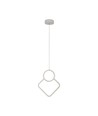 12W weiße Pendelleuchte - 28x180cm, 3000K, modernes Rauten-Design, inkl. Leuchtmittel