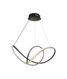 49W LED dekorative Pendelleuchte, dimmbar - Ø70cm, 5220lm, 3000K, schwarzes Gehäuse, IP20