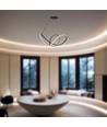 49W LED dekorative Pendelleuchte, dimmbar - Ø70cm, 5220lm, 3000K, schwarzes Gehäuse, IP20