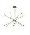 42W LED Designer Pendelleuchte, Gold - Dimmbar, 12 Röhren, 3000K, 85x31x120cm